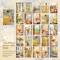 Papier de scrapbooking artistique, motifs peinture à l'huile et coucher de soleil, 100 feuilles - Amour au Coucher du Soleil