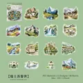 30-piece PET watercolor travel stickers featuring Zurich Switzerland architecture and scenery - Zurich Switzerland