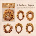 Vintage Sonnenblume Hohlrahmen Aufkleber Set aus schwerem Karton für Scrapbooking - Sonnenblume Legende