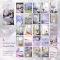 Set de papier scrapbooking peinture à l'huile avec motifs de nuages et forêt - Promenade dans la Forêt de Brume