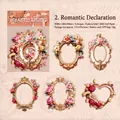 Romantic Legend florale Hohlrahmen Aufkleber Set mit Vintage Rosenbordüren Design - Romantische Erklärung