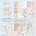 Vintage floral scrapbooking paper set with 60 sheets of assorted botanical flower patterns - Floral Collection