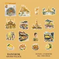 Pegatinas PET acuarela de Bangkok con motivos de palacios y elefantes para viajes - Gran Palacio de Bangkok