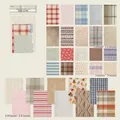 Retro fabric texture decorative scrapbooking paper set with 60 sheets of vintage patterns - Cloth Pattern