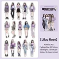 PET-Aufkleber Lilac Rose mit 15 modischen Mädchen-Illustrationen für DIY-Journaling - Fliederrose