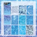 Sea Breeze Fog Island washi stickers featuring 20 blue water ripples for DIY journaling - Sea Breeze Mist