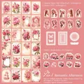 Kit de scrapbooking rétro Romantic Afternoon avec 100 autocollants de roses et filles vintage - Après-midi Romantique