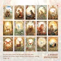 30pcs Forest Animals themed decorative scrapbooking paper set with Art Nouveau borders - Forest Reindeer