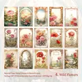 Retro floral scrapbooking material paper with vintage flower patterns on specialty paper - Wild Flowers