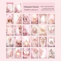 Baroque style decorative paper set featuring romantic floral vintage illustrations - Romantic Flower Affairs / 50 Sheets