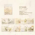 Set de 50 hojas de papel para scrapbooking vintage con delicados motivos florales y encaje - Suave
