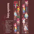 Ruban PET arc-en-ciel effet nacre avec illustrations de filles pour scrapbooking - Arc-en-ciel