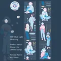 Ruban adhésif PET Pure Blue avec effet nacré et motifs de filles animées pour le journalisme - Bleu pur