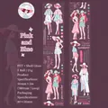 Dopamine girl series PET tape in pink and green theme with decorative shell light finish - Pink and Cyan