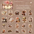 Retro PET stickers set with 40 sheets of antique items like phonographs and typewriters - Brilliant Golden Mum