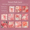 Kit de papel scrapbooking Encaje Dulce Rosa con 30 hojas de motivos florales - Hilo Rosa Dulce