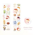 Dessert Time PET decorative tape featuring strawberry cakes and hand-drawn pastries - Dessert Time