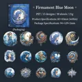 Set di adesivi PET Dea Luna blu con motivi celesti fantasy per decorazione diario - Luna d'Azzurro
