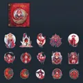 Rose Moonlight PET stickers with Gothic magic moon and girl motifs in 30 pieces pack - Rose Moonlight