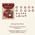 Barock-Fotorahmen Aufkleber mit Vintage-Uhren und Blumenmustern in Rotem Samt - Barock Roter Samt