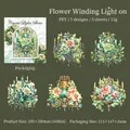 Set de pegatinas PET vintage de lámparas florales para scrapbooking y decoración artesanal - Envoltura de Lámpara Floral (5420530264140)