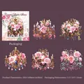 Pegatinas de PET de candelabros florales vintage con efecto de luz para scrapbooking - Sombra de Lámpara Fragante (5420530264143)