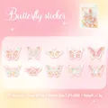 Adesivi per farfalle in PET sfumato arancione e rosa per scrapbooking set da 20 - Aranceto