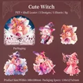 Trainee Witch PET stickers with shell light effect and cute witch character designs - Cute Witch
