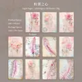 Roze Hart retro scrapbooking papier met dromenvangers en veren, 30 vellen - Roze Vleugel Hart