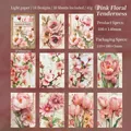 Papel decorativo vintage Garden Past con diseños de flores rosas, pack de 30 hojas - Ternura Floral Rosa