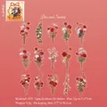 Adesivi in PET floreale con fiori rossi e bianchi per decorazione fai-da-te - Tempo dei Fiori-Rugiada Mattutina