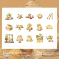 Vintage PET αυτοκόλλητα Garden Tea Party με φλοράλ τσαγιέρες και βικτοριανά γλυκά - Πάρτι Τσαγιού Στον Κήπο