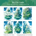 Castle in the Sky washi stickers with shell light effect for DIY scrapbooking, 5 pieces - 5 Sheets / Cloud Castle