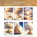 Tree of Life washi stickers with iridescent shell light finish for DIY scrapbooking - 5 Sheets / Tree of Life