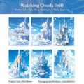 Sky City fantasy building washi stickers with pearl luster shell light finish 5pcs - 5 Sheets / Sitting Watching Clouds