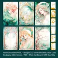 Watercolor elf girl DIY scrapbooking stickers with shell gold details in Wind Jasmine style - Wind and Jasmine
