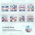 Cinta decorativa PET tema tienda de dulces para scrapbooking con bucle de 350mm - Tienda de Dulces