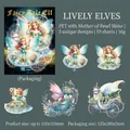 Autocollants PET Fairy Tale Elf avec finition nacre pour décoration scrapbooking - Elfe Animé