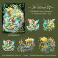 Feen-Elf-Thema PET-Aufkleber mit Muschellicht-Effekt für DIY Scrapbook Dekoration - Ehrlicher Elf