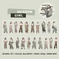 Shadow Girl PET decorative tape featuring earthy-toned character illustrations for scrapbooking - Shadow Girl