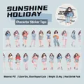 Sunshine Holiday PET tape featuring stylish female illustrations in macaron colors - Sunshine Holiday