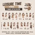 PET decorative tape featuring illustrations of diverse female characters in casual outfits - Leisure Time