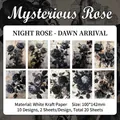 Σετ 20 διακοσμητικά φύλλα vintage Dark Rose για scrapbooking και χειροτεχνίες DIY - Άφιξη της Αυγής
