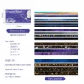 Dreamy Starry Washi Tape Set with 20 rolls featuring celestial galaxy and butterfly motifs - 20 Rolls Box / Dreamy Stars (20 Rolls)
