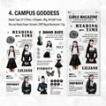Set di adesivi fai da te tema Campus Goddess per decorazione di scrapbooking - Dea del Campus