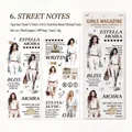 Street Journal style stickers with fashion girl illustrations for DIY journals - Corner Diary