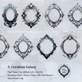 Blue Galaxy PET tape featuring vintage baroque oval frames and sapphire decorations - Azure Starry River