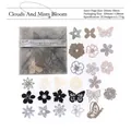 Set de papel scrapbooking vintage con flores y mariposas troqueladas decorativas - Las Nubes Y La Niebla Florecen Con Flores
