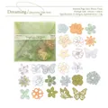 Pack de 50 pegatinas de flores y mariposas Wild Dreams para decorar diarios y álbumes - Campo de Vides de Ensueño