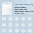 Σετ scrapbooking White Dream με 30 ανάγλυφα αυτοκόλλητα χιονονιφάδας από περγαμηνή - Νιφάδες Χιονιού